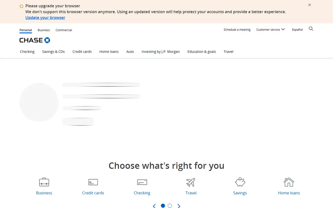 Chase website