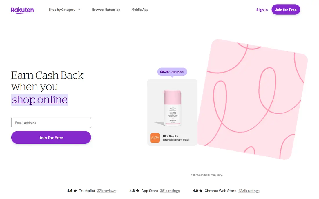 Rakuten website