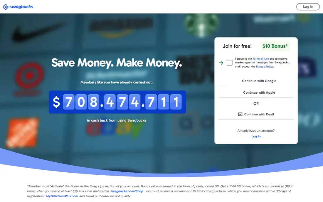 Swagbucks website