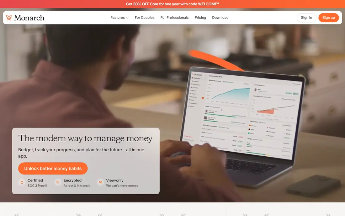 Monarch Money website
