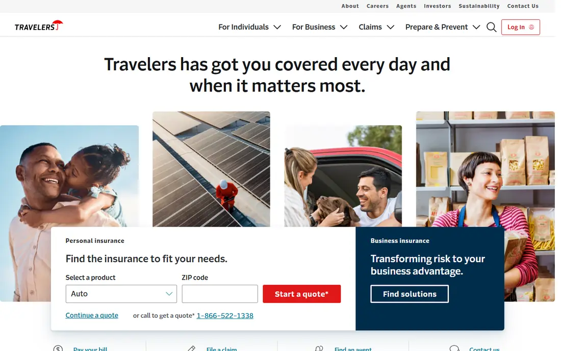 Travelers website