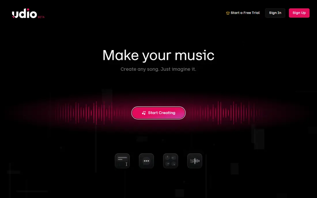 Udio website