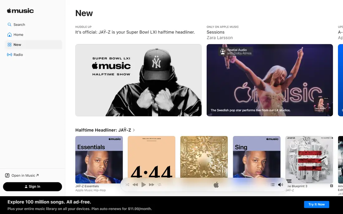 Apple Music website