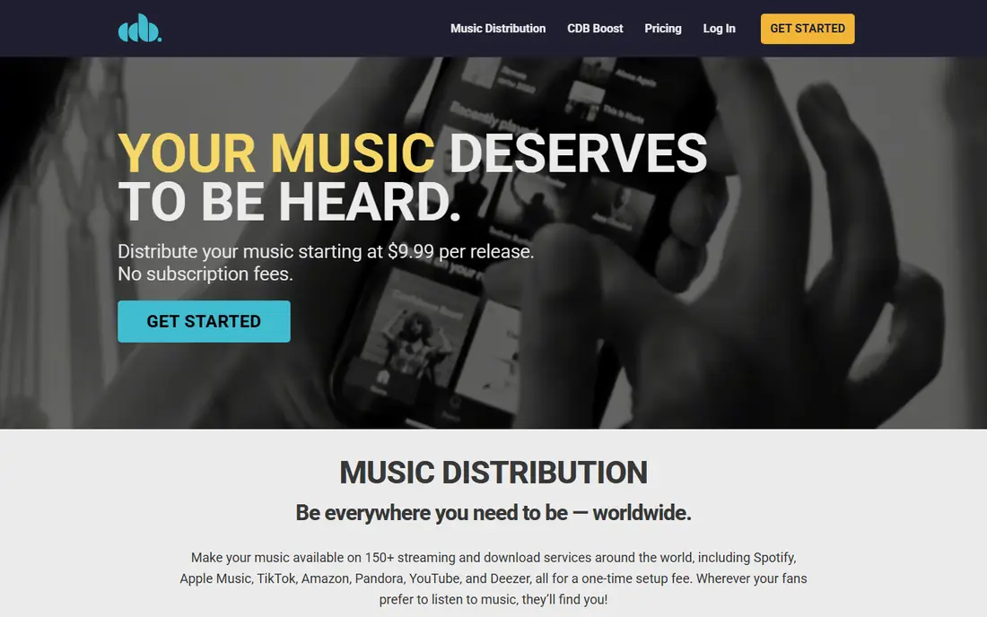 CD Baby website