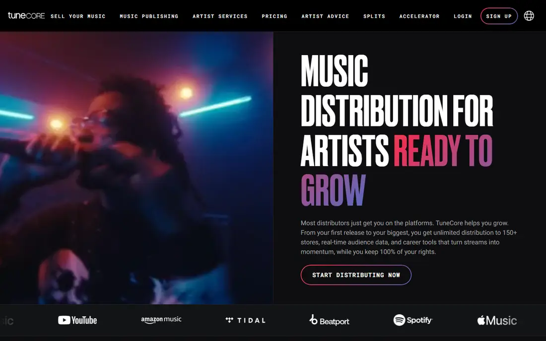 TuneCore website