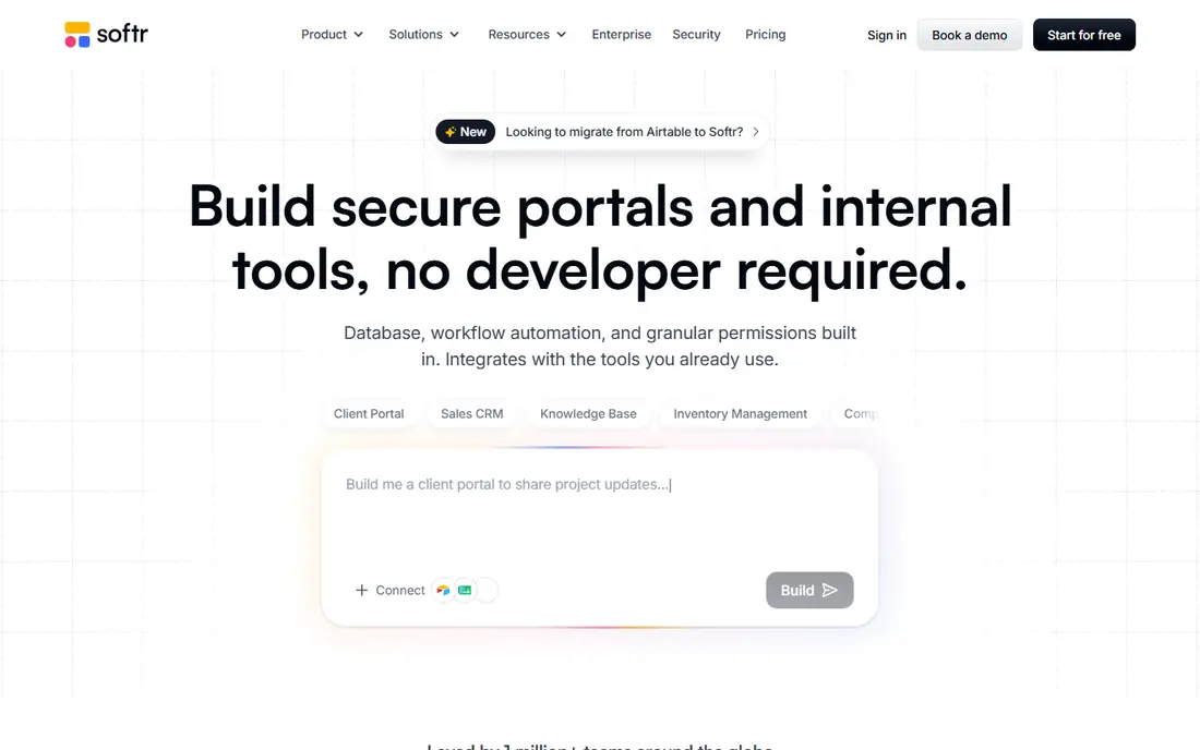 Softr website