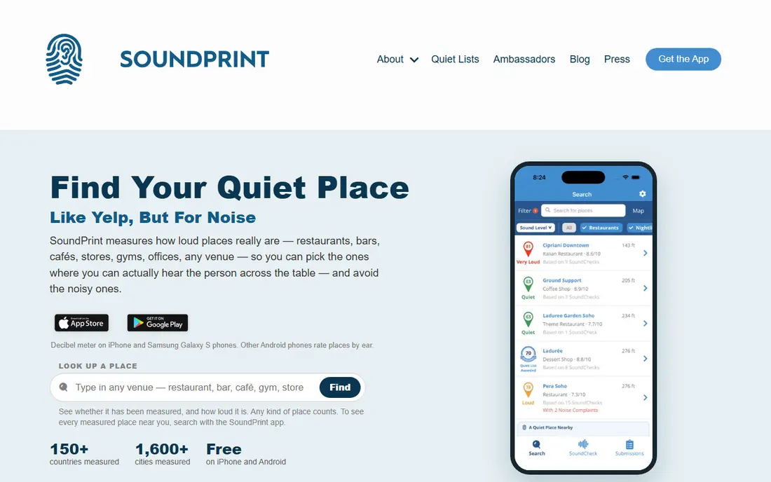 SoundPrint website