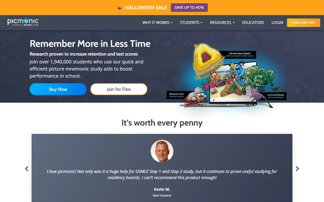 Picmonic website