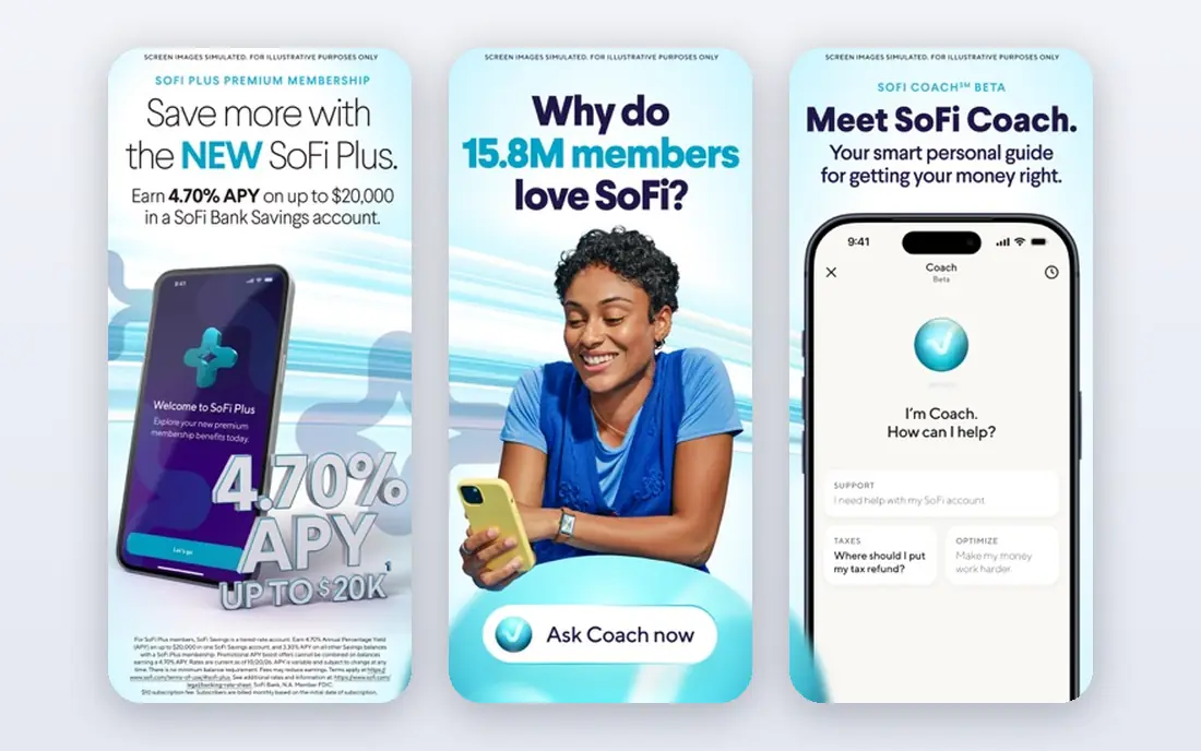 SoFi app screenshots