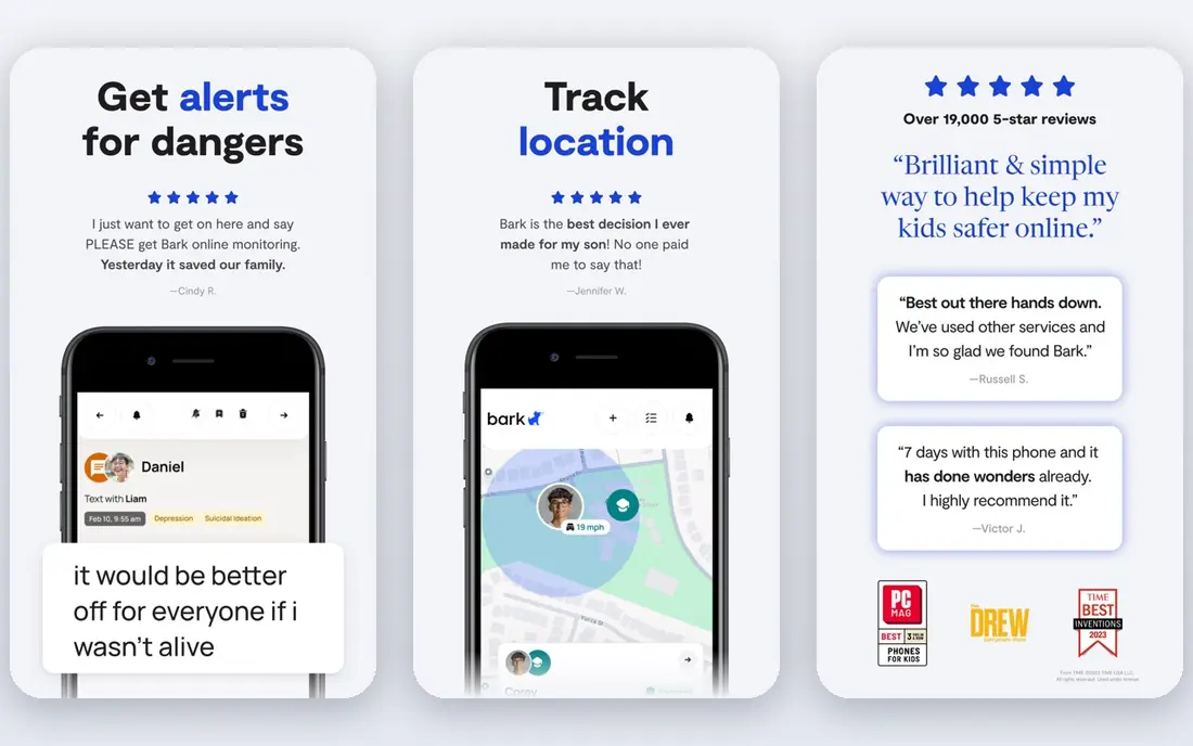 Bark app screenshots