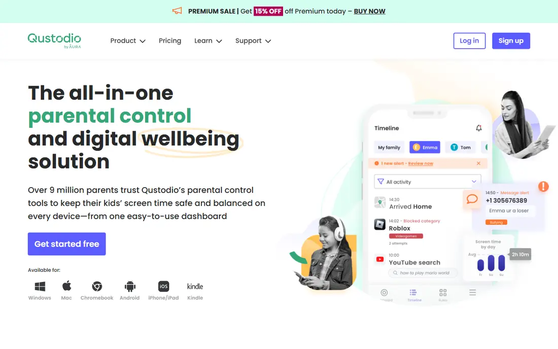 Qustodio website