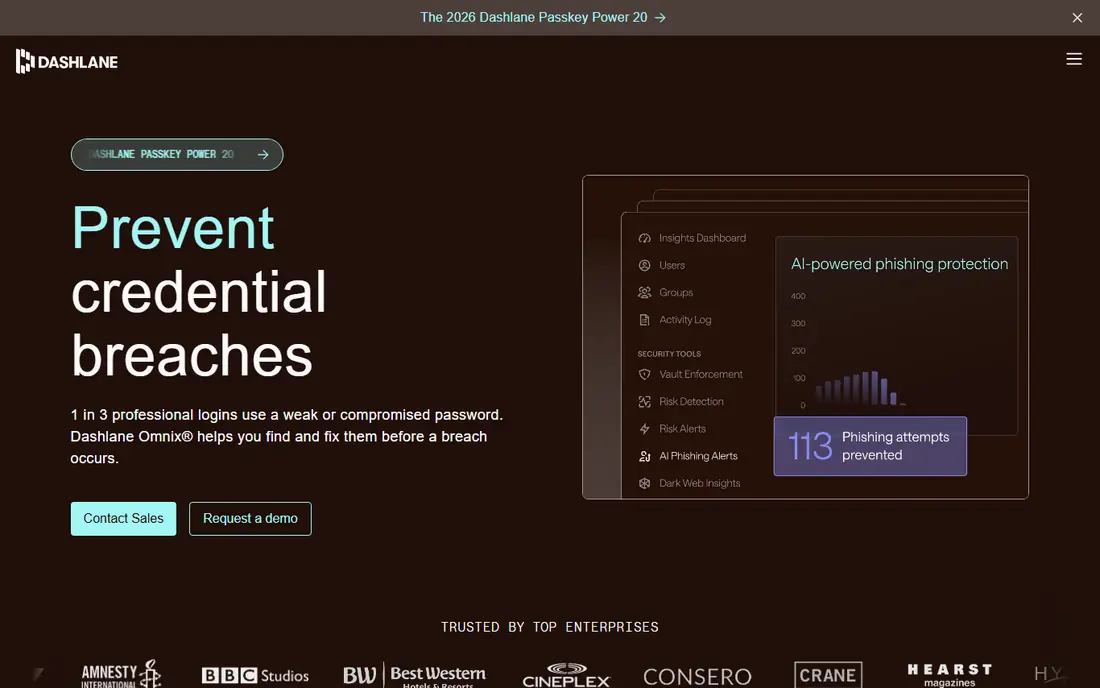 Dashlane website