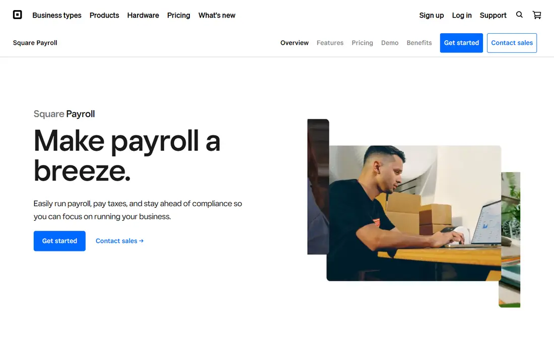 Square Payroll website