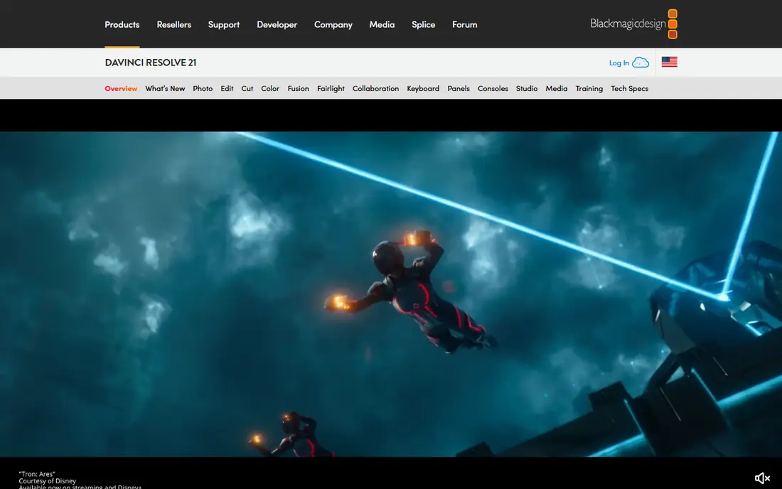 DaVinci Resolve website