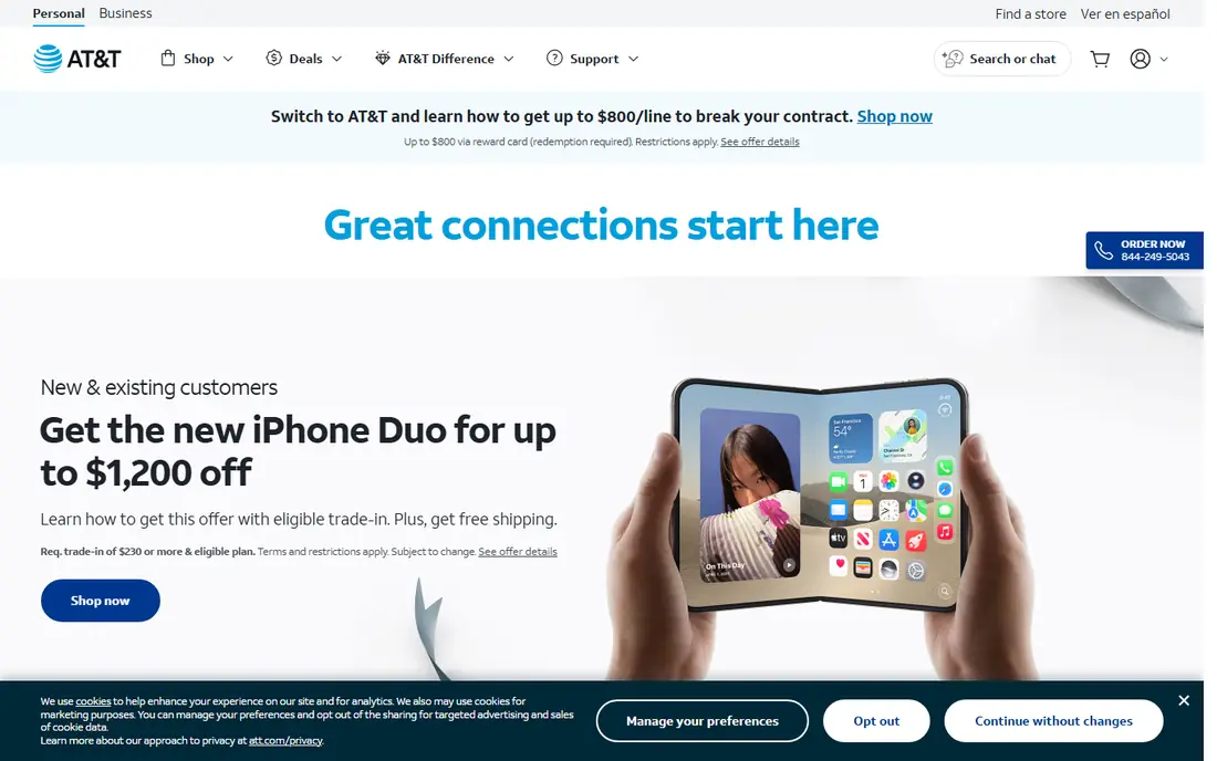 AT&T website
