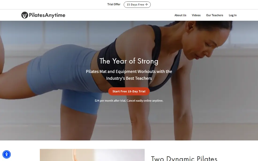 Pilates Anytime website