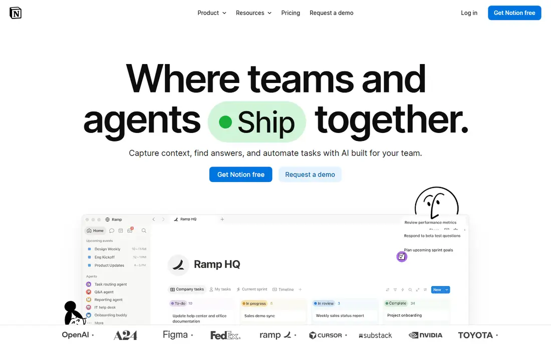 Notion website