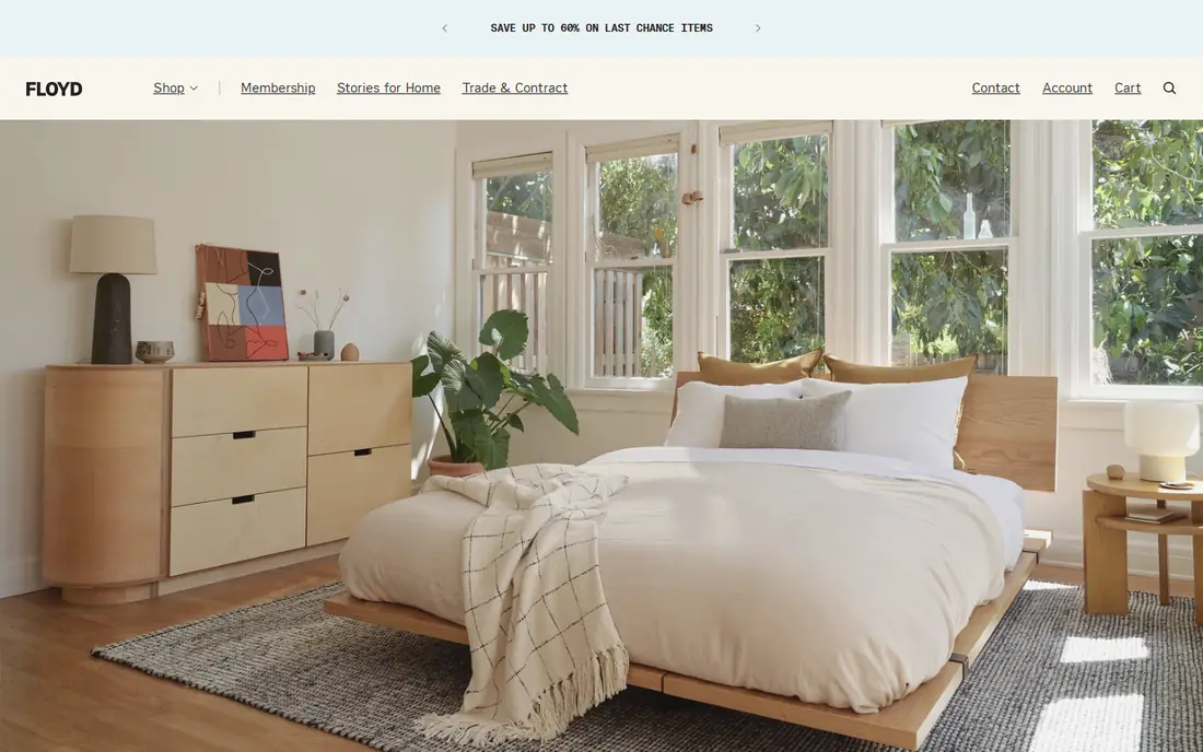 Floyd Home Bed Frame website