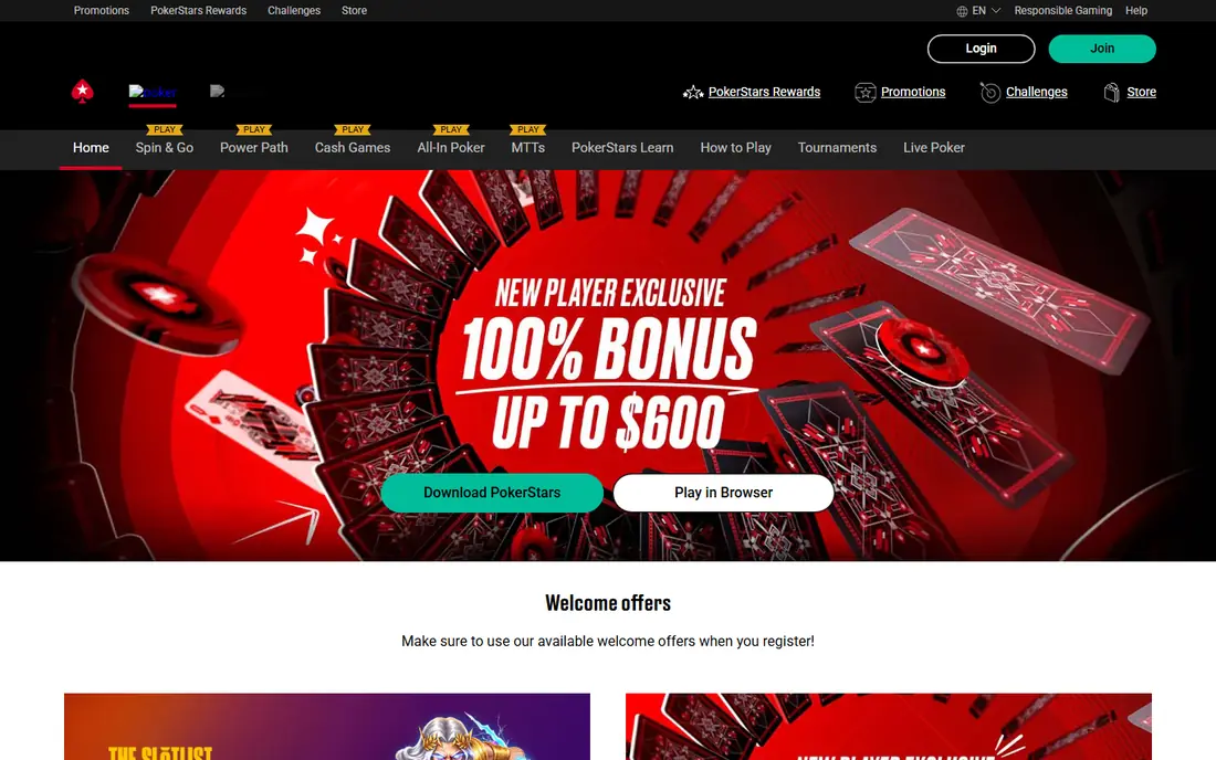 PokerStars website