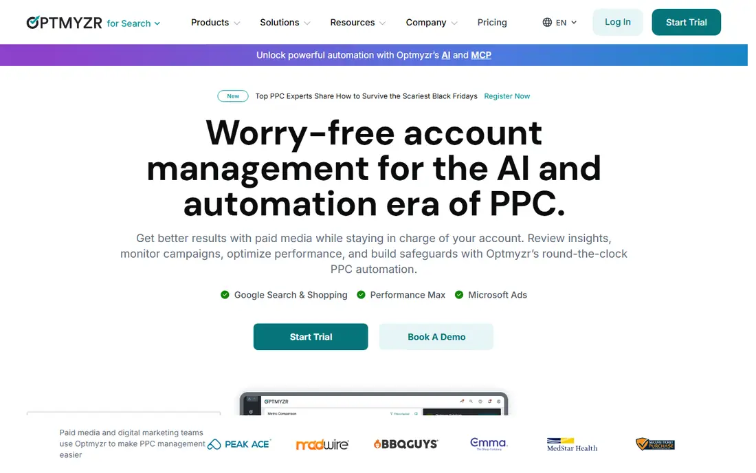 Optmyzr website