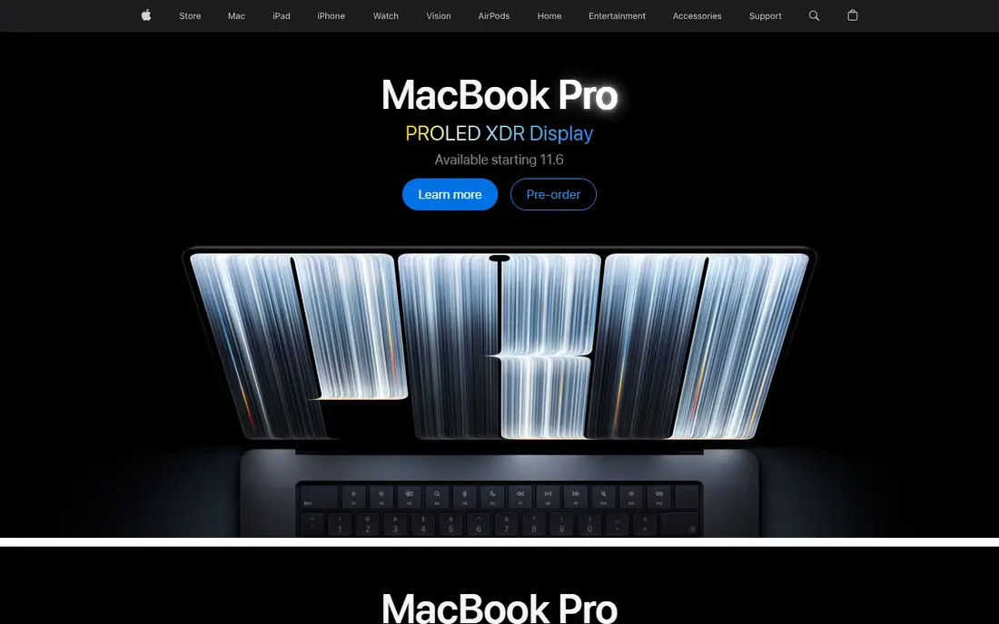 Apple Keynote website
