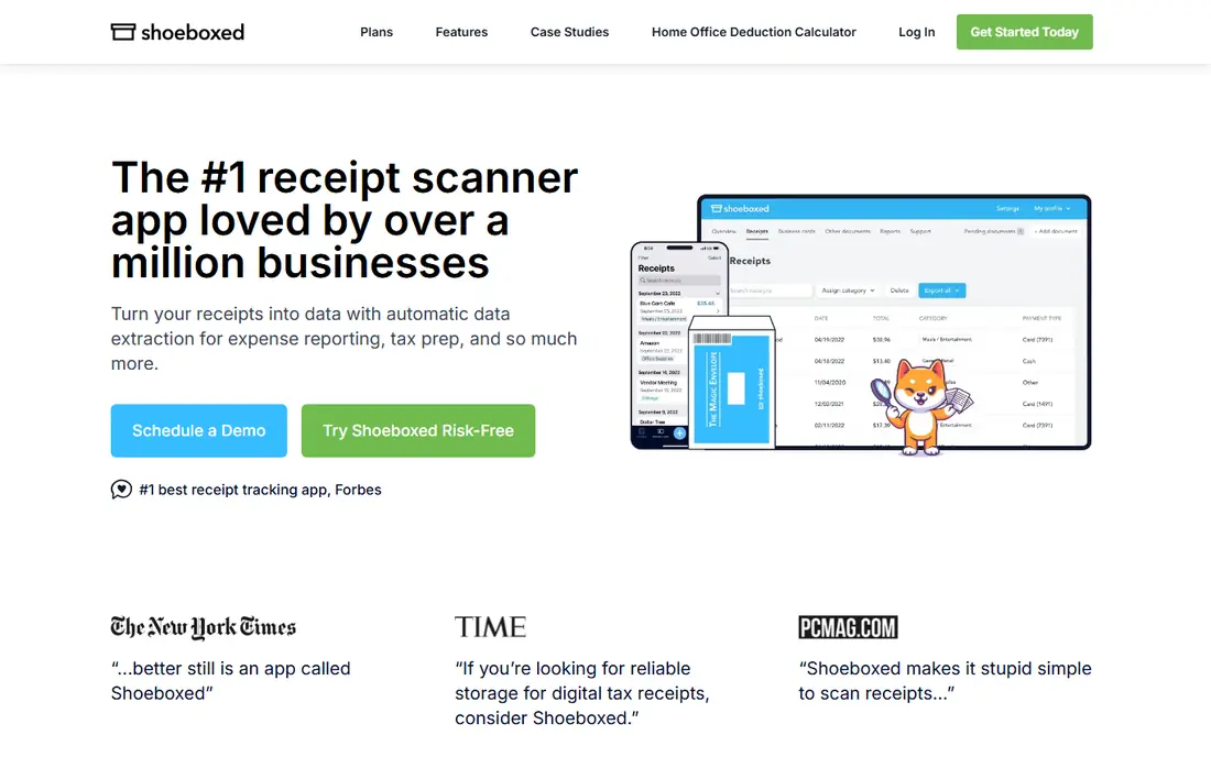 Shoeboxed website