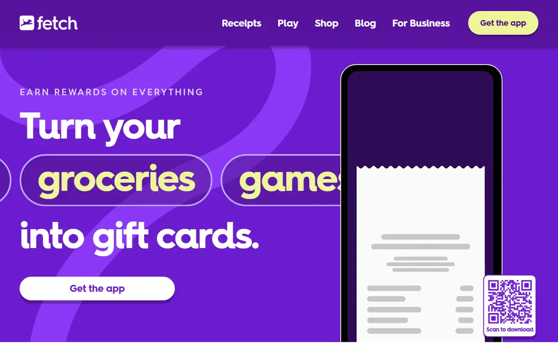 Fetch Rewards website