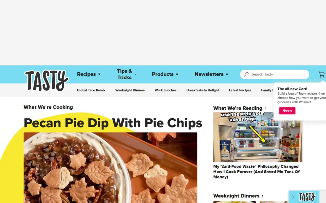 Tasty website