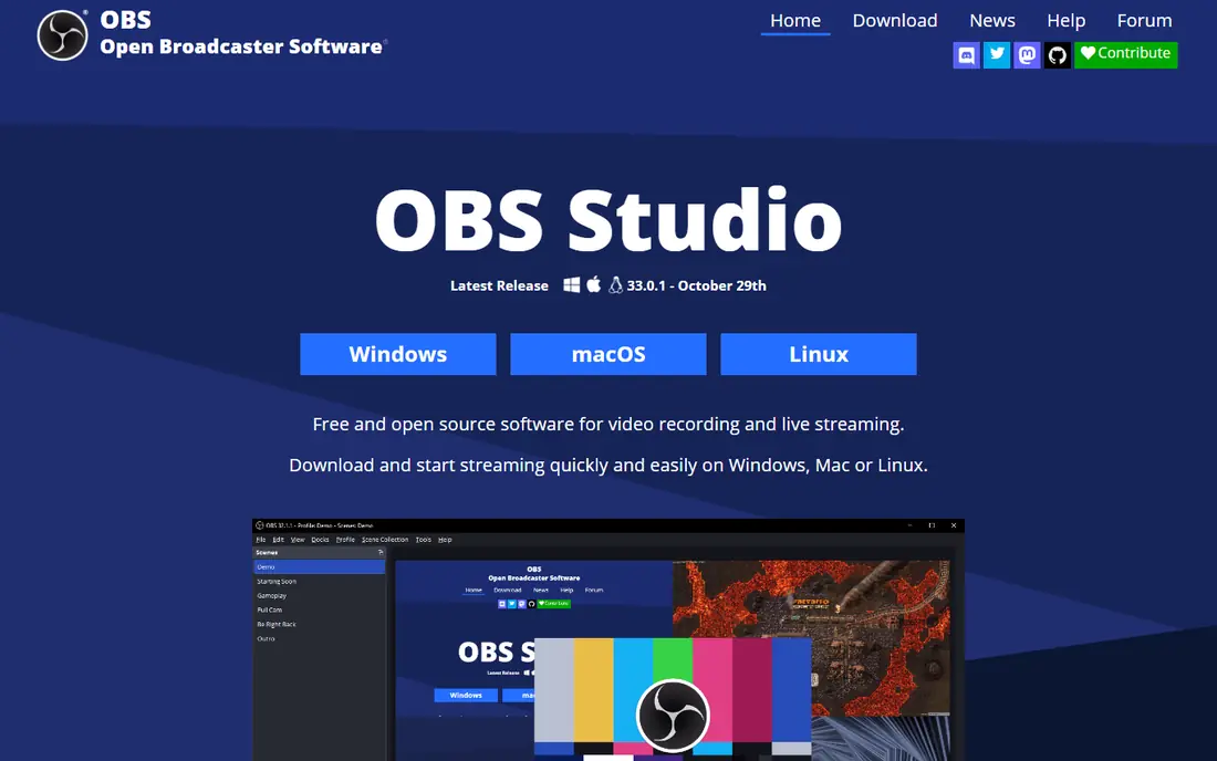 OBS Studio website