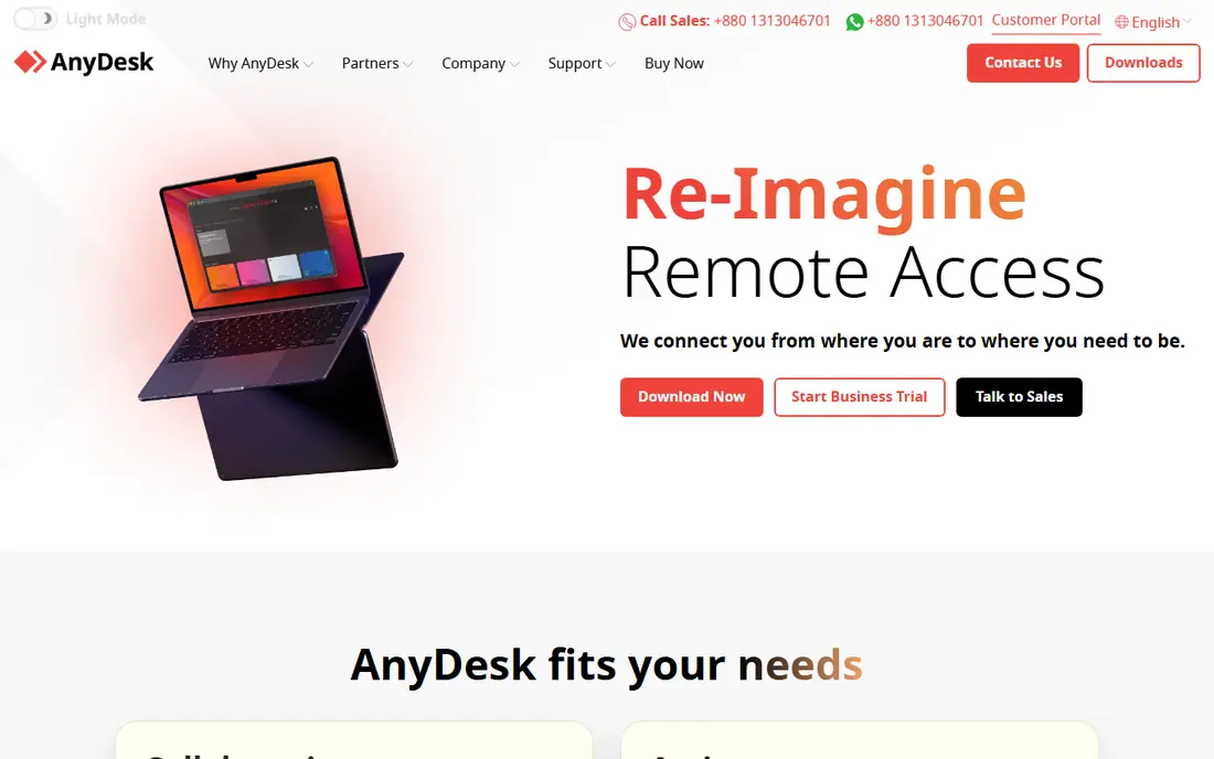 AnyDesk website
