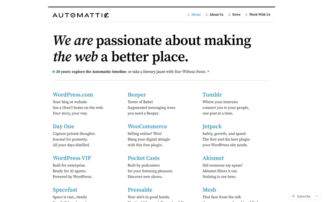 Automattic website