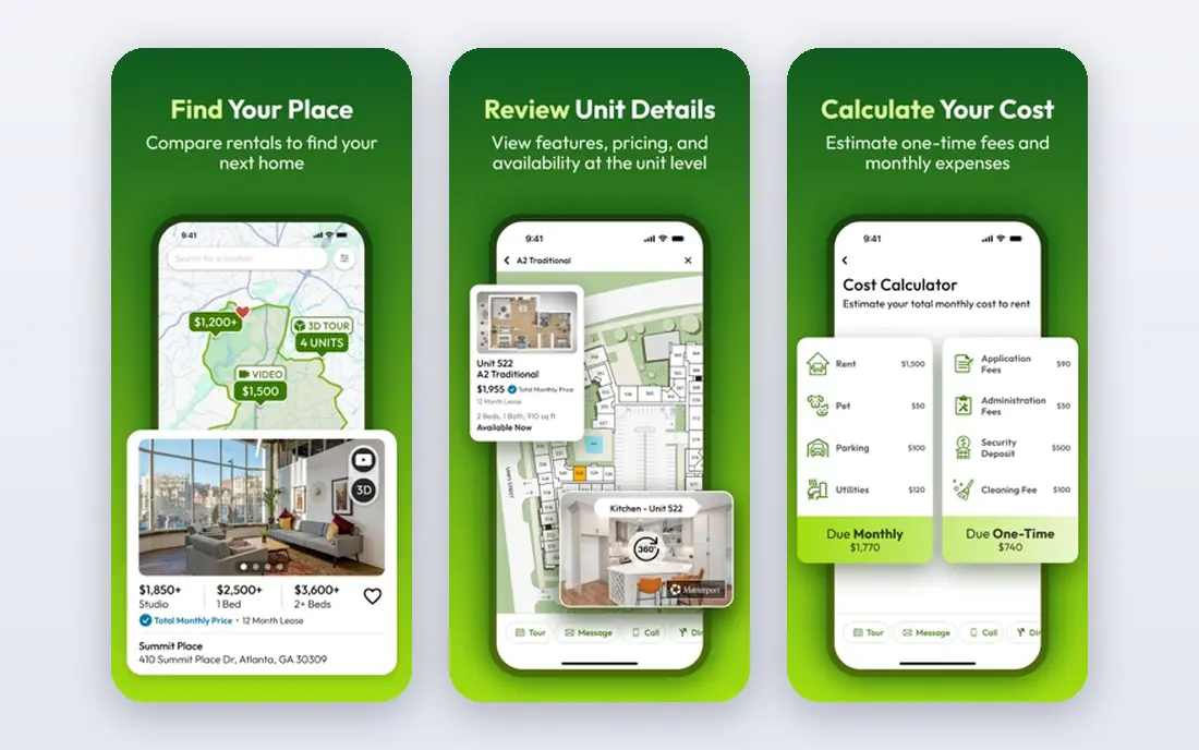 Apartments.com app screenshots