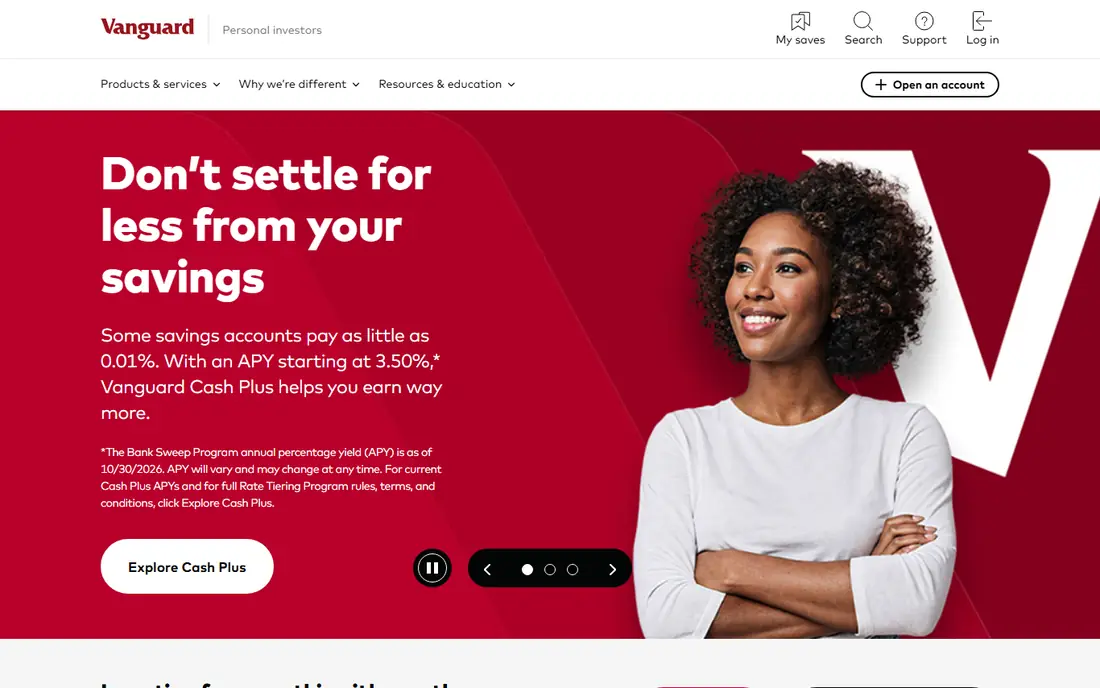 Vanguard website