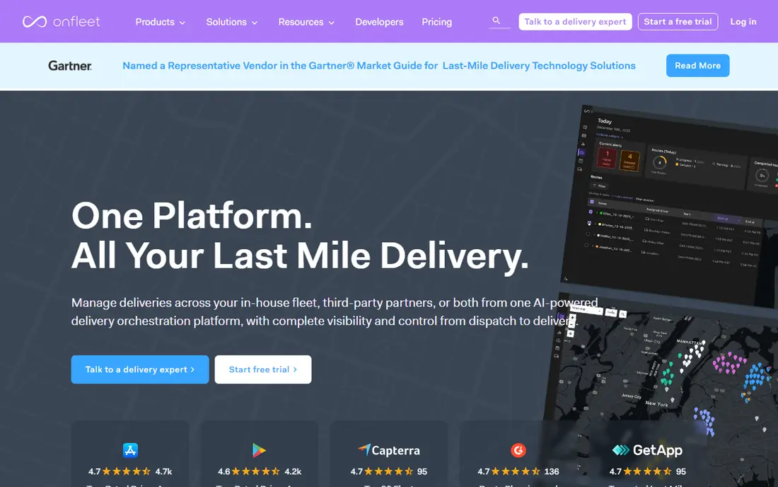 Onfleet website