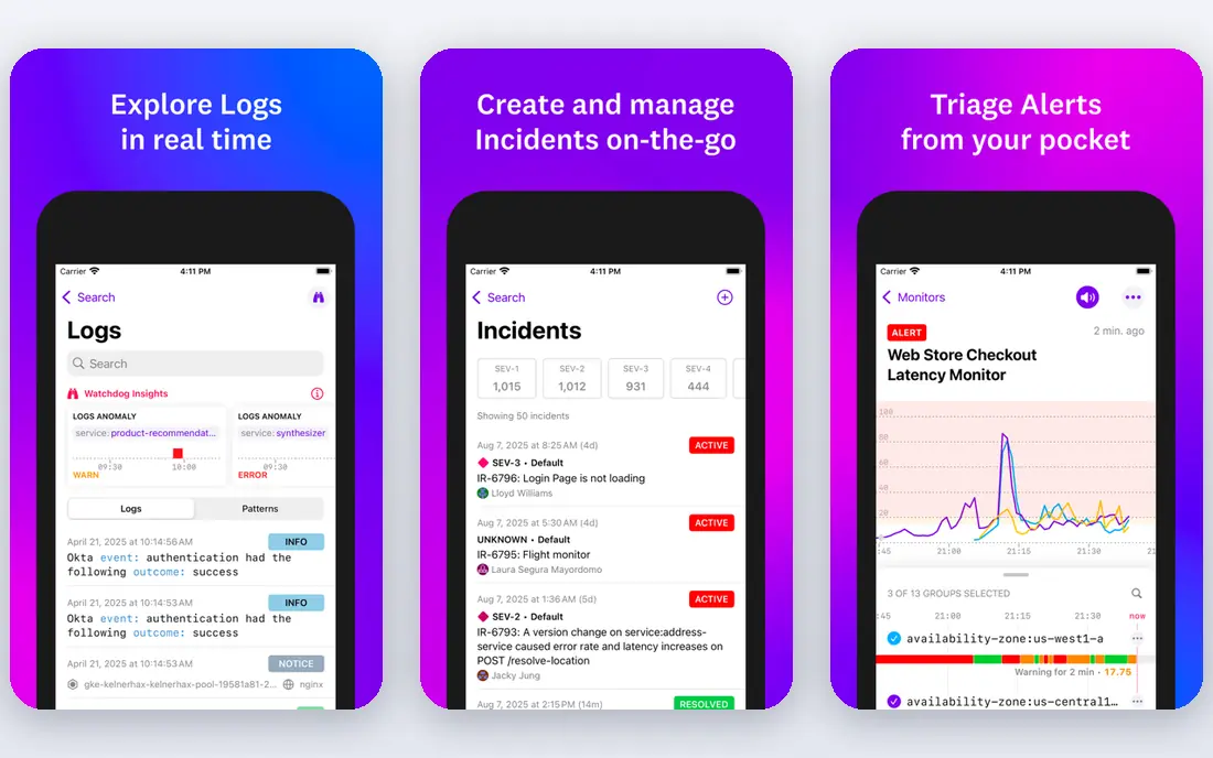 Datadog App and API Protection app screenshots
