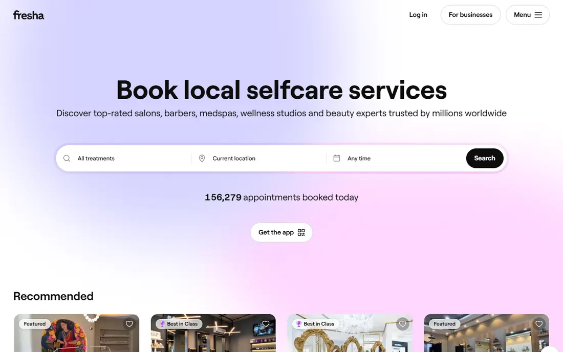 Fresha website
