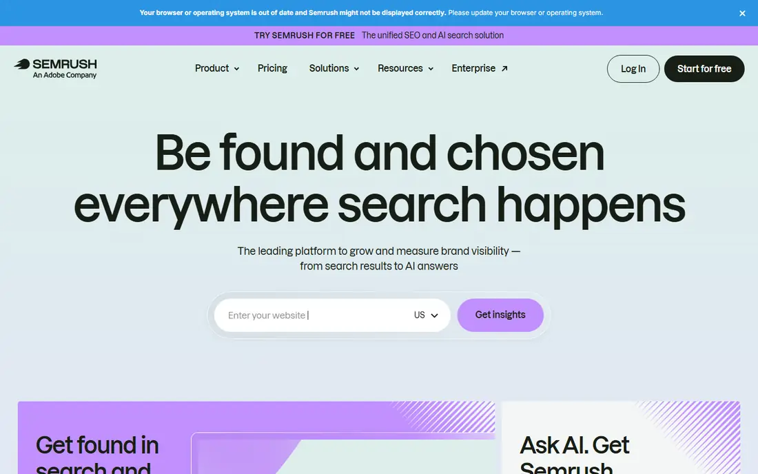 Semrush website