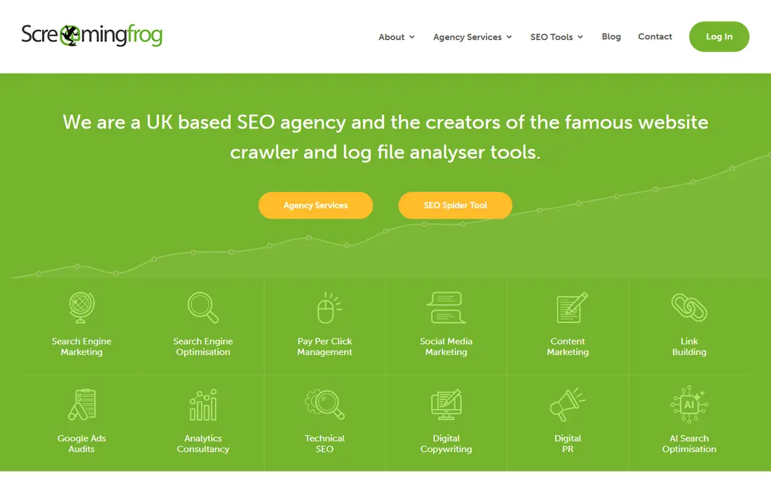 Screaming Frog SEO Spider website