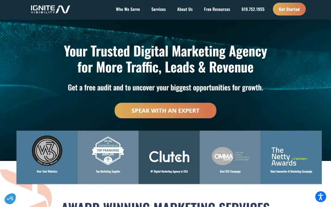 Ignite Visibility website