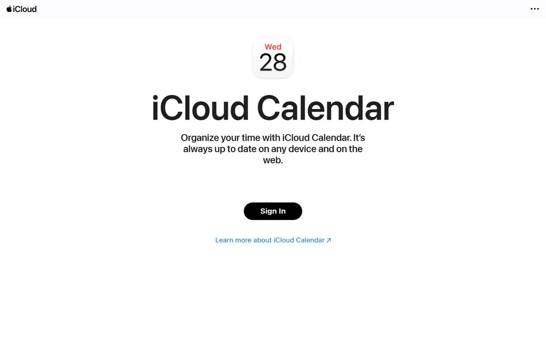 Apple Calendar website