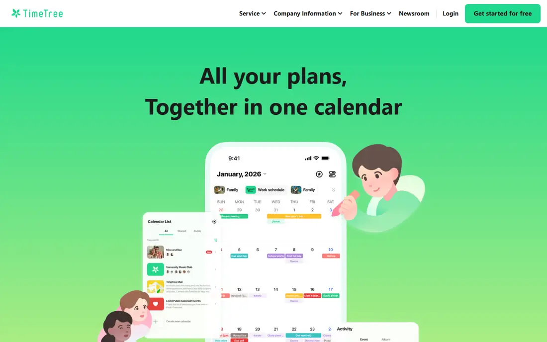 TimeTree website