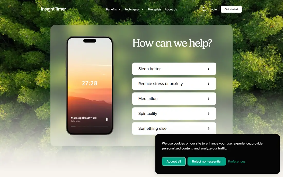 Insight Timer website