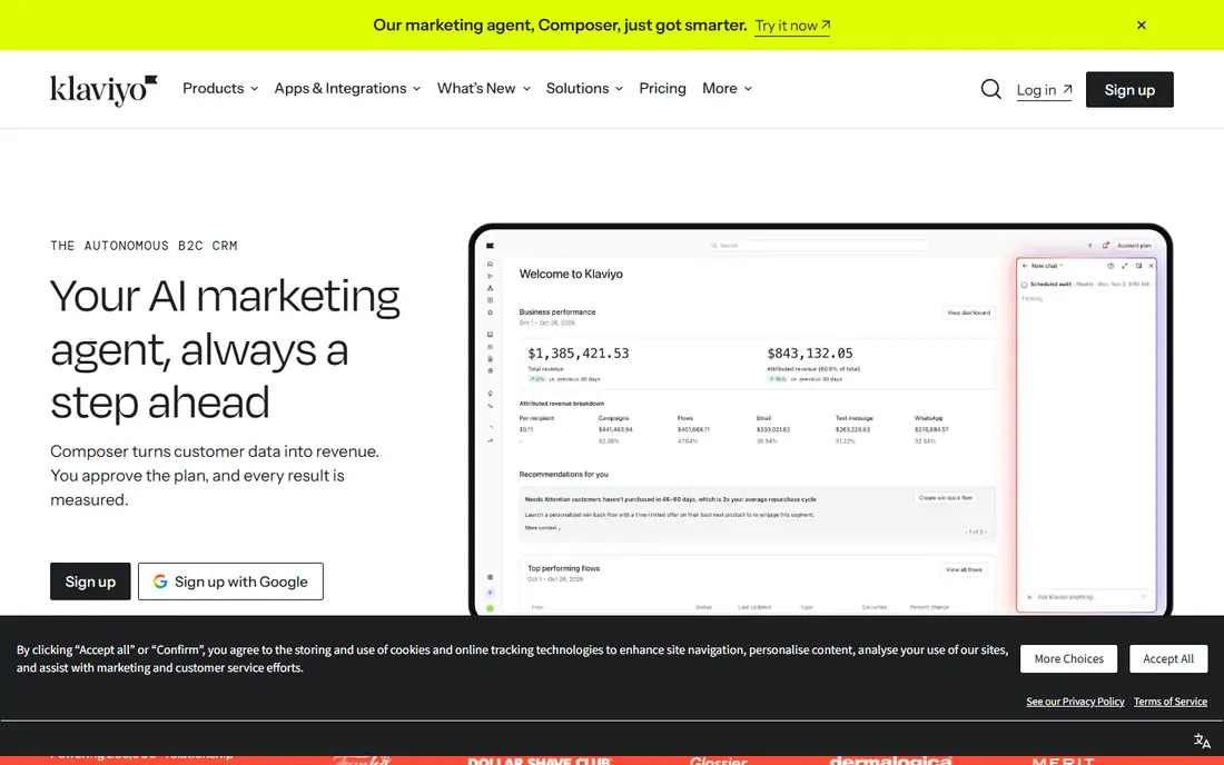 Klaviyo website