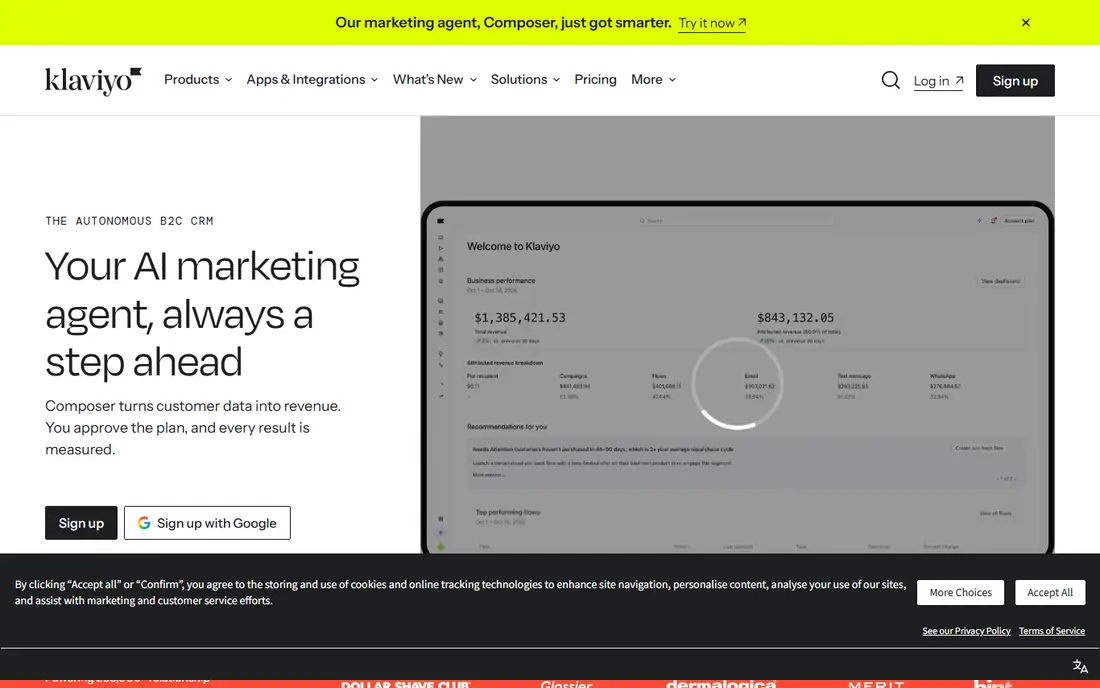 Klaviyo website