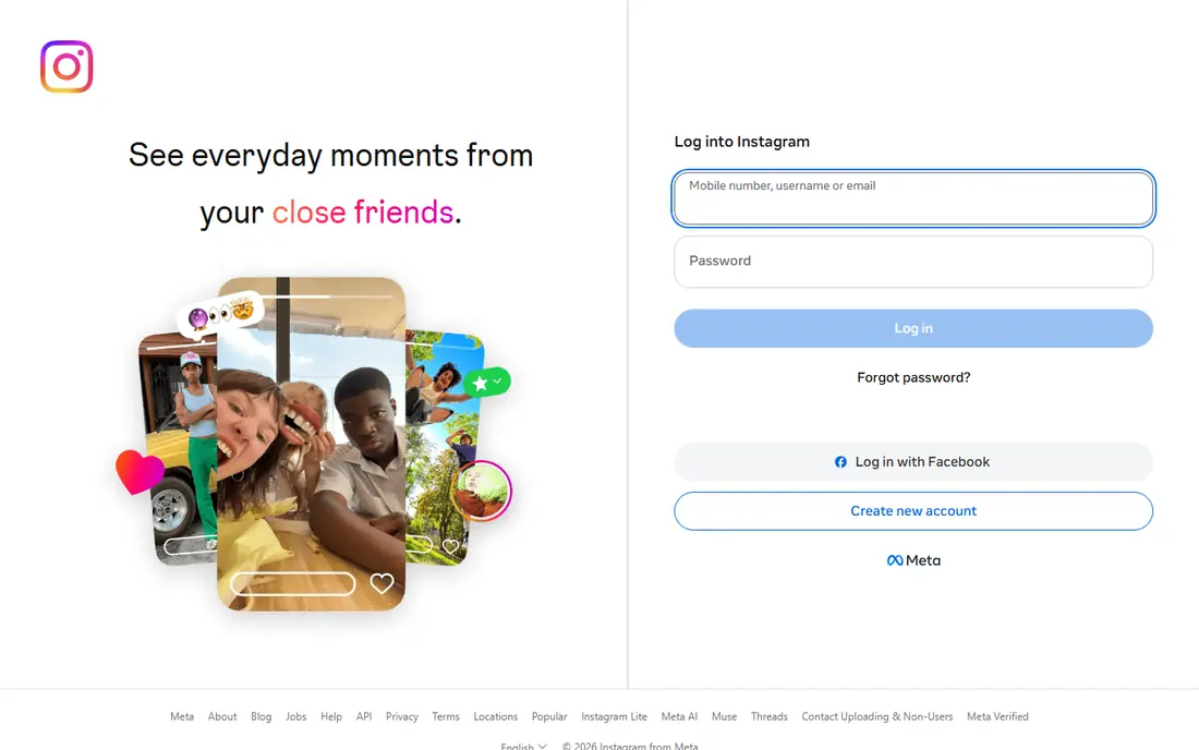 Instagram website