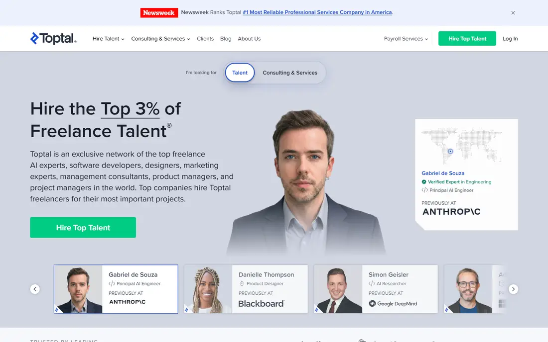 Toptal website