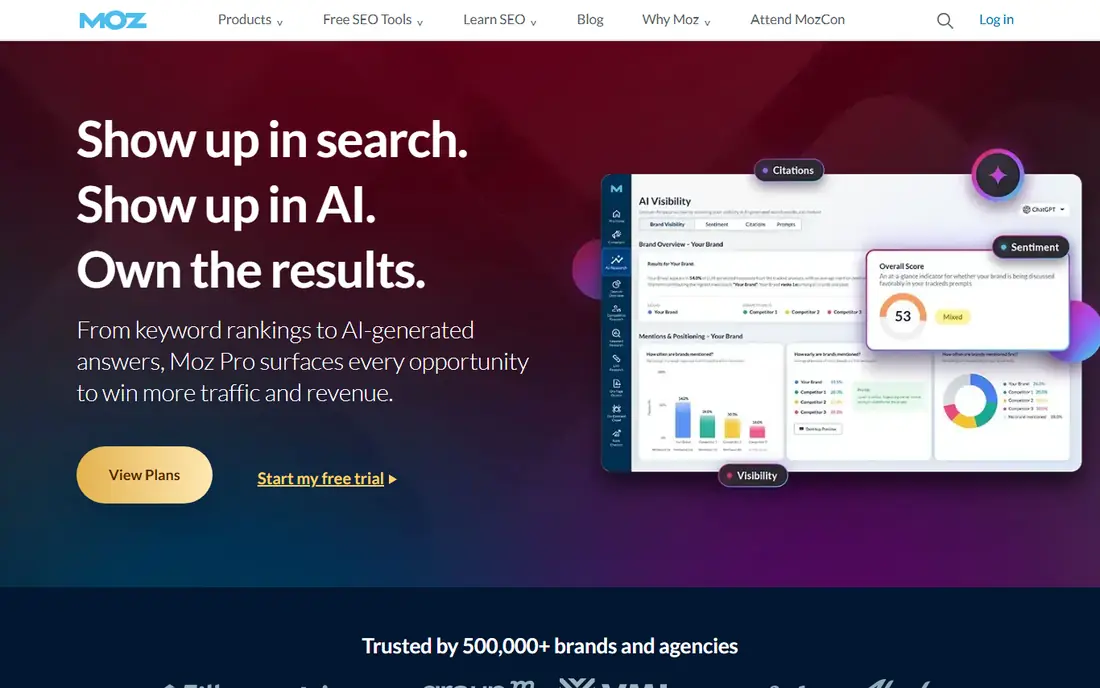 Moz Pro website