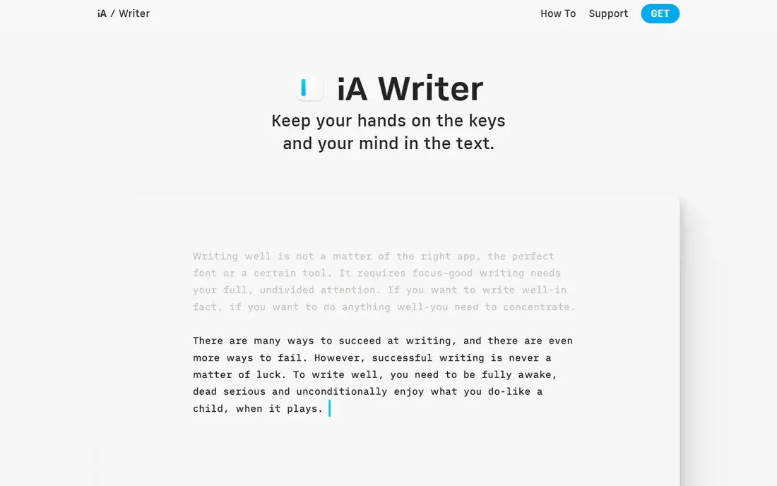 iA Writer website