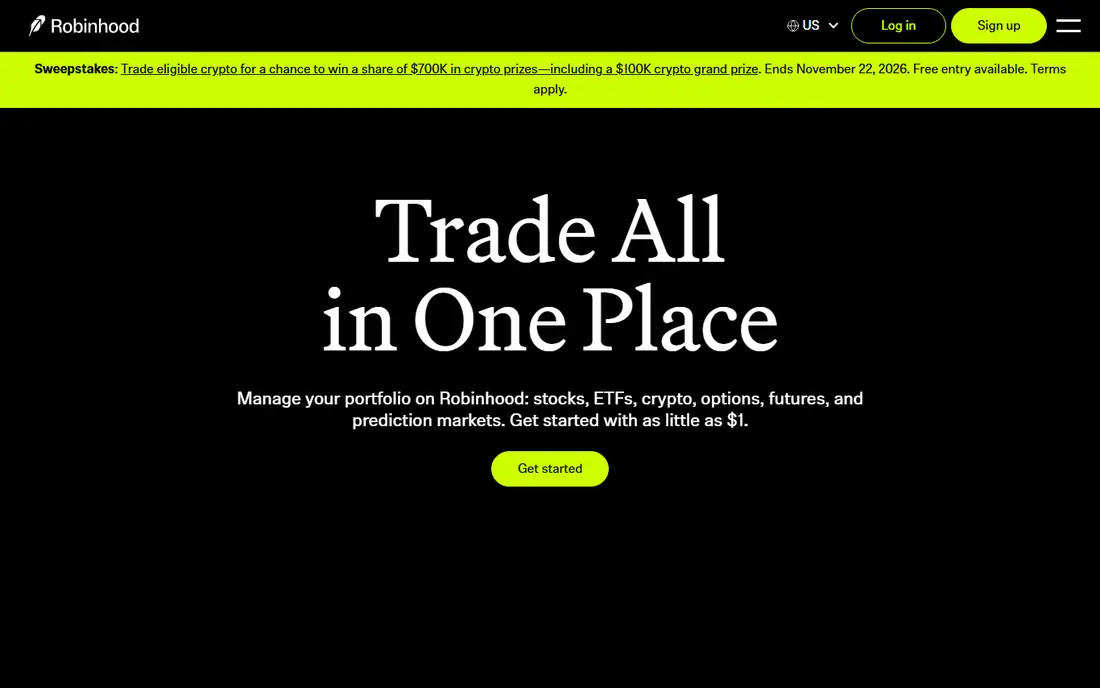 Robinhood website