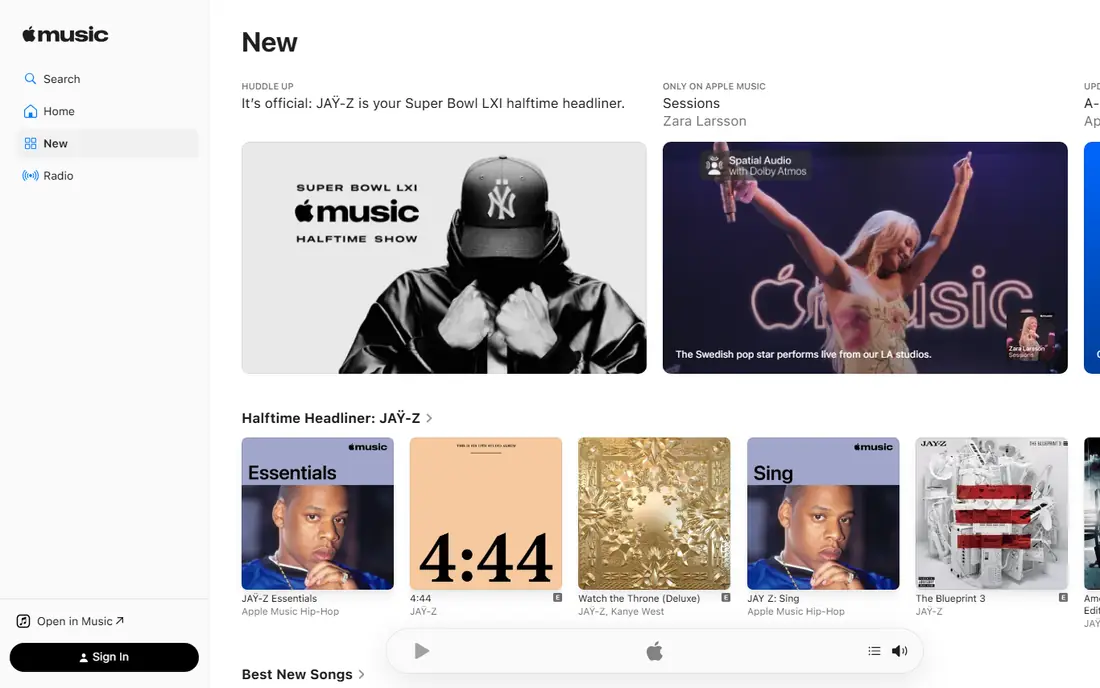 Apple Music website
